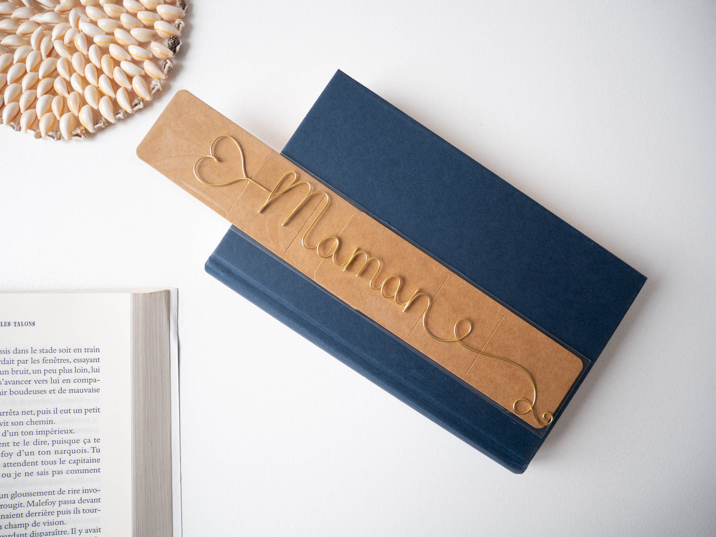 Personalisiertes Lesezeichen aus Draht, Vorname oder Wort mit Herz, einzigartiges Buchzubehör, anpassbares Geschenk für die Geliebte, handgefertigt