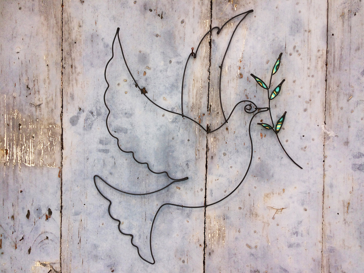 Colombe décorative, oiseau, colombe de la paix en fil de fer recuit, hirondelle, décoration murale, nature, animal sauvage, oiseau métal