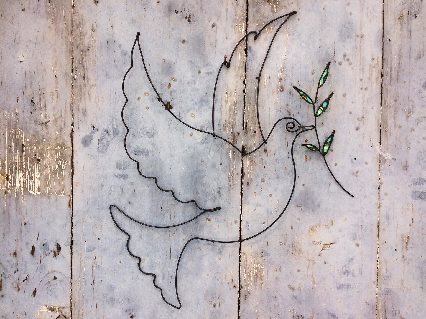 Colombe décorative, colombe de la paix en fil de fer recuit, hirondelle, décoration murale, nature, animal sauvage, oiseau, cadeau