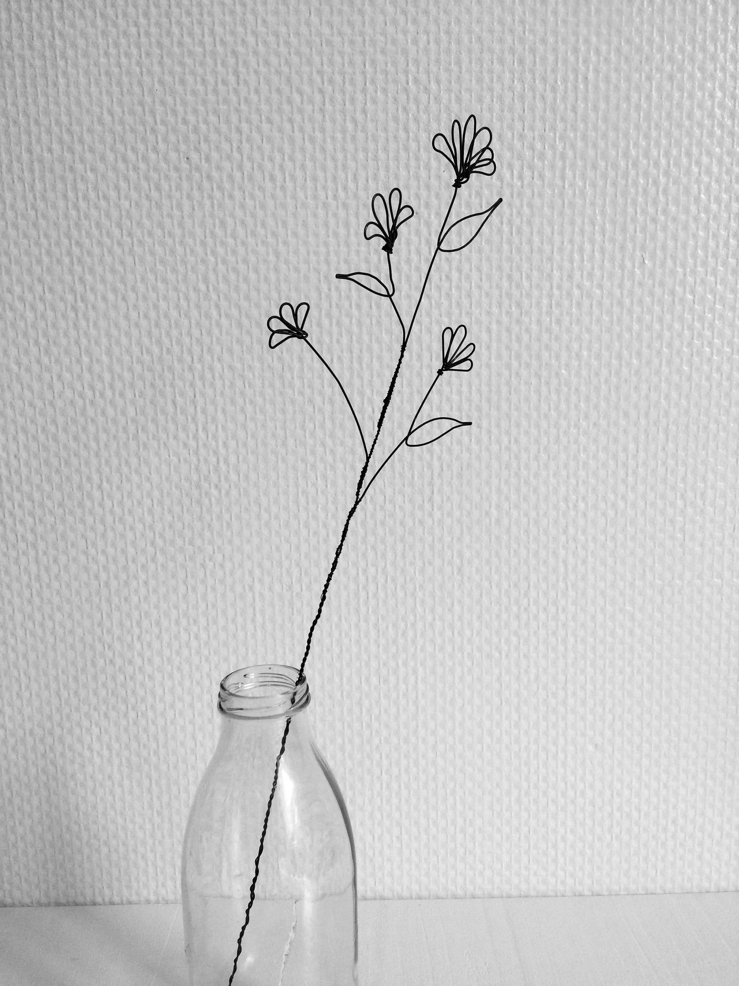 Fleur fil de fer fleur des champs fleur en fil de fer recuit, décoration murale floral, décoration bohème nature, bouquet de fleur, cadeau