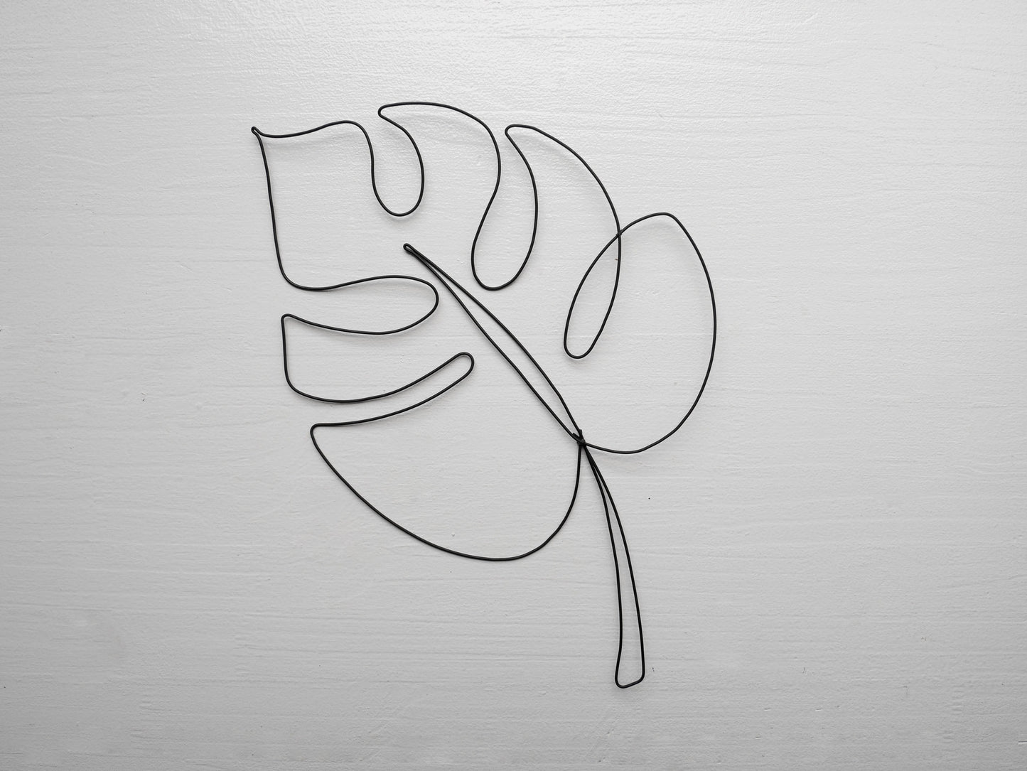 Feuille de monstera feuille fil de fer recuit, décoration murale floral, décoration tropicale nature, ambiance jungle, ambiance nature