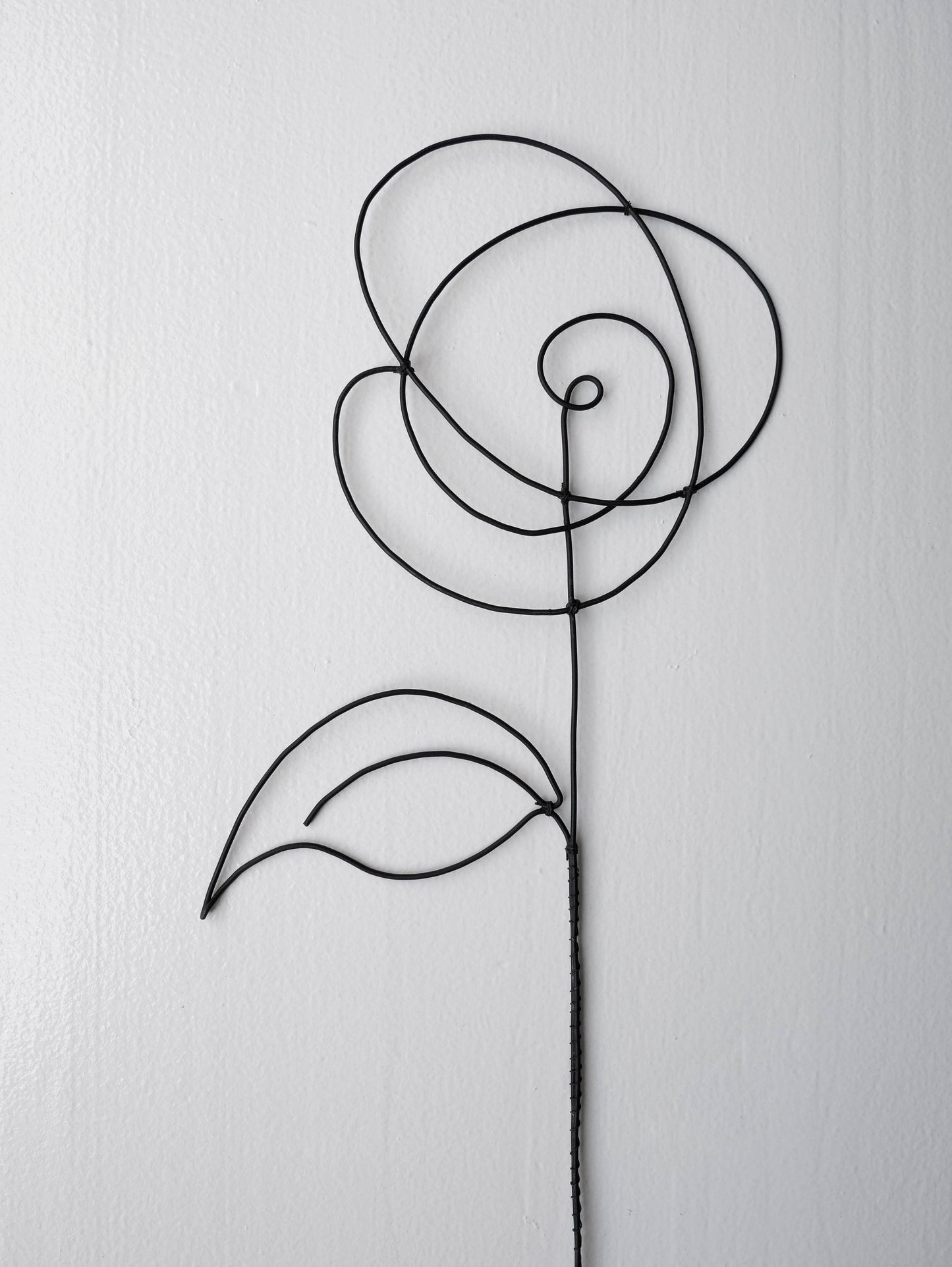 Fleur fil de fer rose fleur en fil de fer recuit, décoration murale floral, décoration bohème nature, bouquet de fleurs, cadeau maitresse