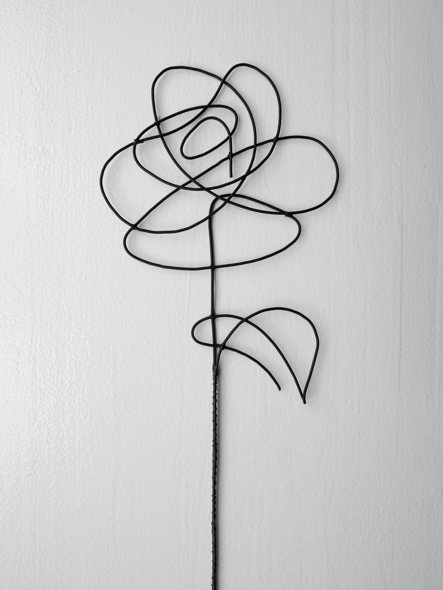 Fleur fil de fer rose fleur en fil de fer recuit, décoration murale floral, décoration bohème nature, bouquet de fleurs, cadeau maitresse