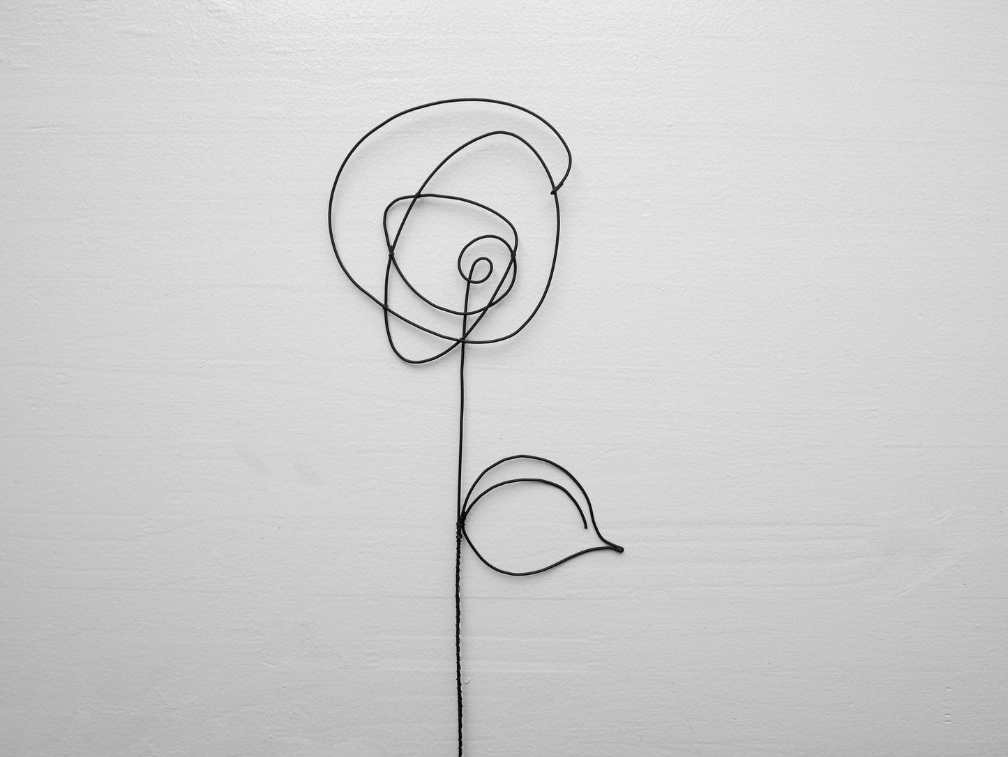 Fleur fil de fer rose fleur en fil de fer recuit, décoration murale floral, décoration bohème nature, bouquet de fleurs, cadeau maitresse