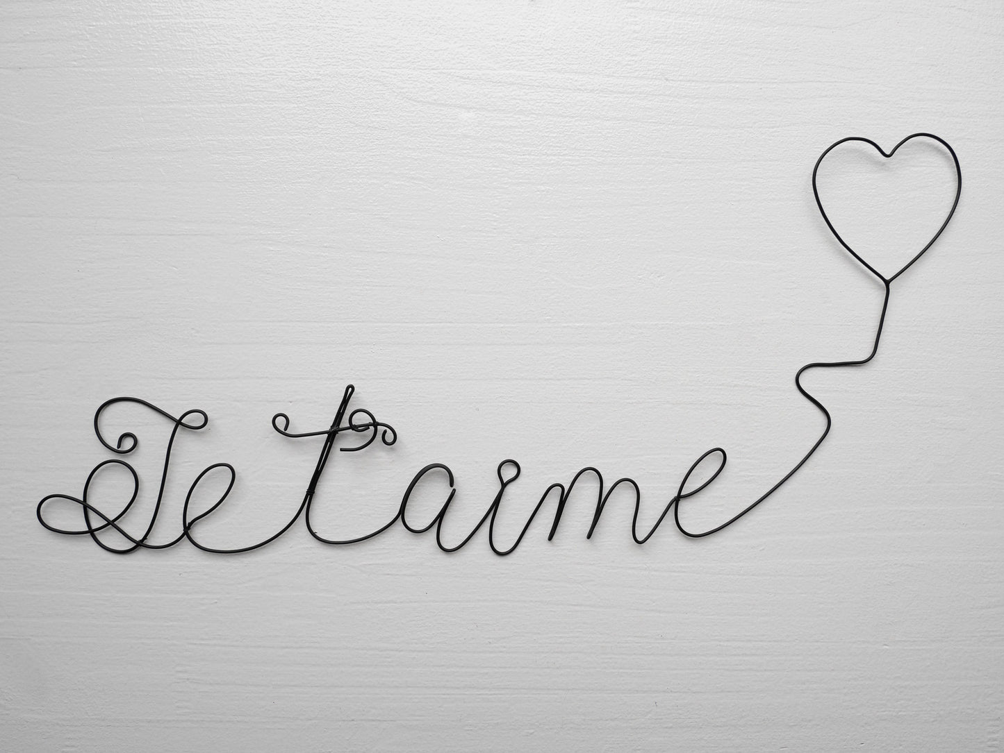 Drahtwort, Ich liebe dich, Drahtnachricht, Wandsatz, Schriftzug, Zitat, Wanddekoration, Türschild, Liebe, Liebe