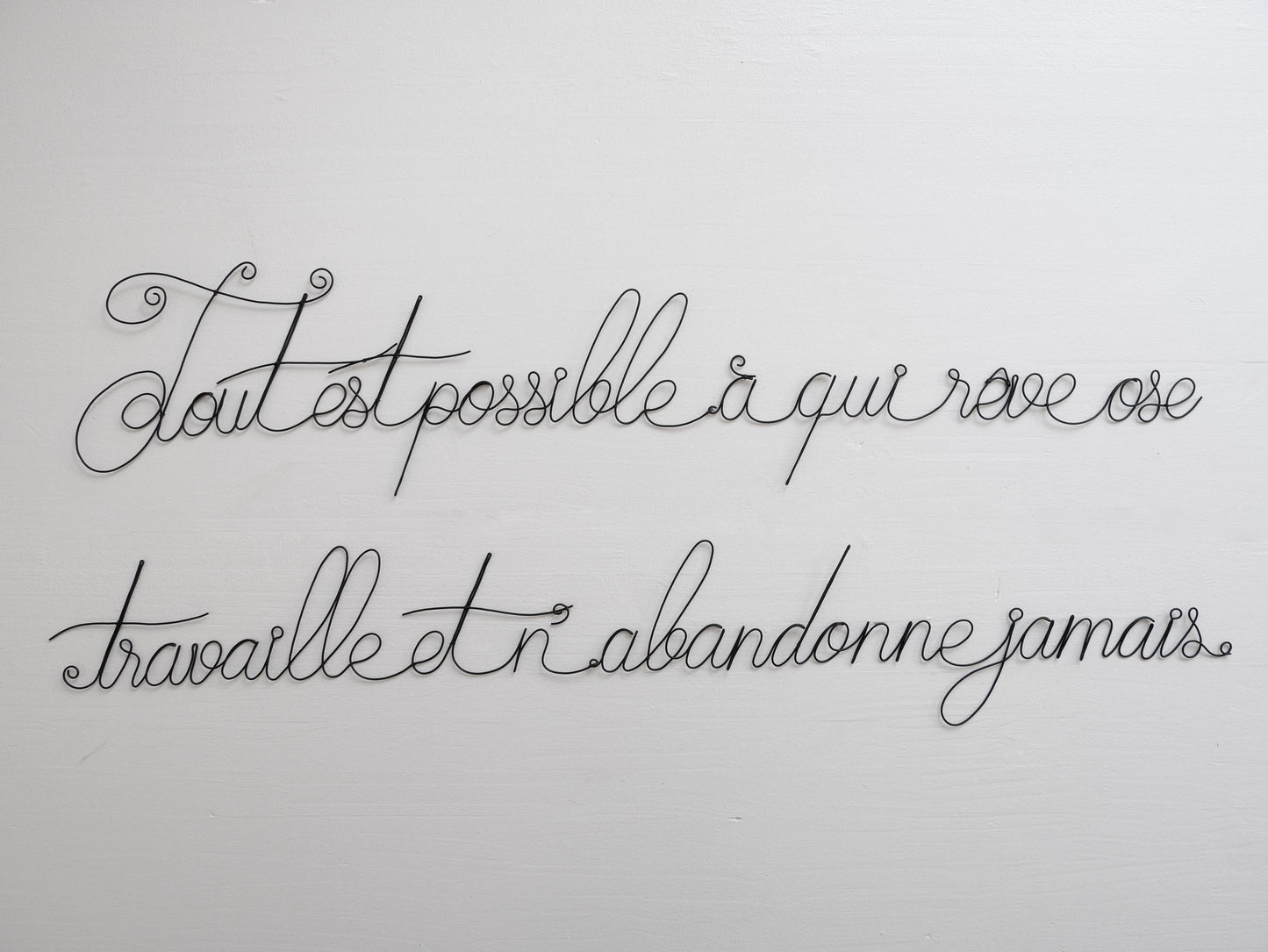 Zitat aus echtem geglühtem Draht, Zitat aus Draht, Wanddekoration für zu Hause, Inneneinrichtung, Botschaft aus geglühtem Draht, Gedicht