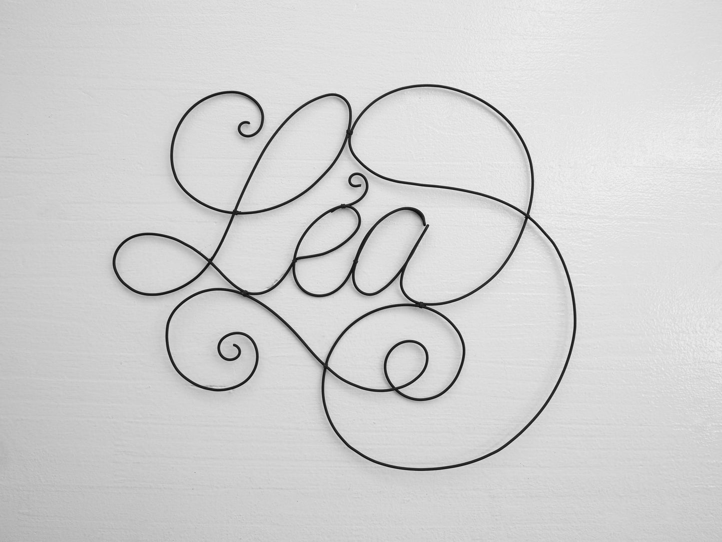 Anpassbarer Vorname aus Draht, Baby-Wand-Vorname, Léa, Wanddekoration Kinderzimmer, Türschild, Geschenkidee zur Geburt,