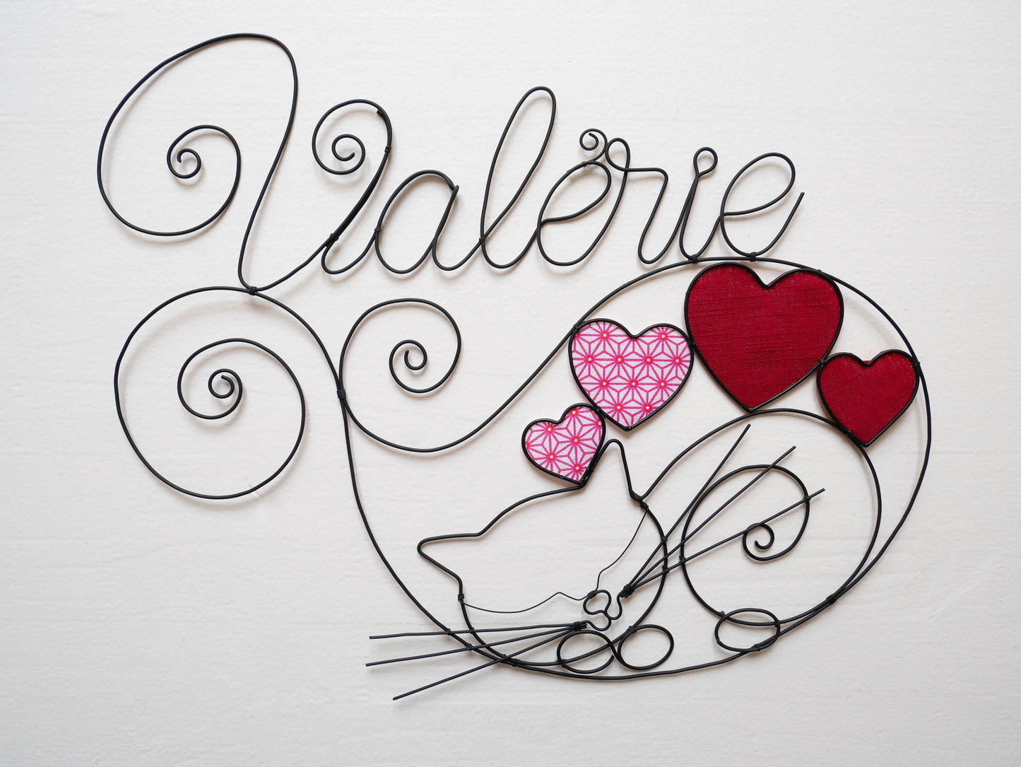 Prénom fil de fer, prénom fil de fer personnalisable, fil de fer recuit, décoration murale chambre d'enfant, idée cadeau de naissance