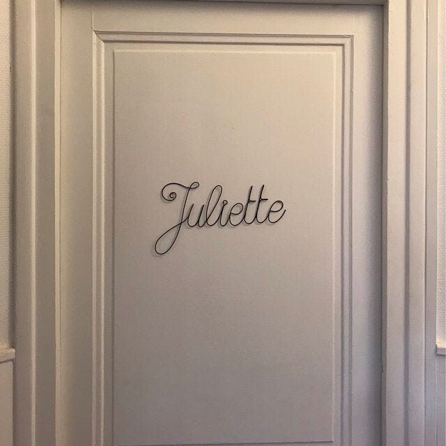 Vorname aus Draht, anpassbarer Vorname aus geglühtem Draht, Hugo, Vorname Kind, Türschild, Wanddekoration, Dekoration Babyzimmer