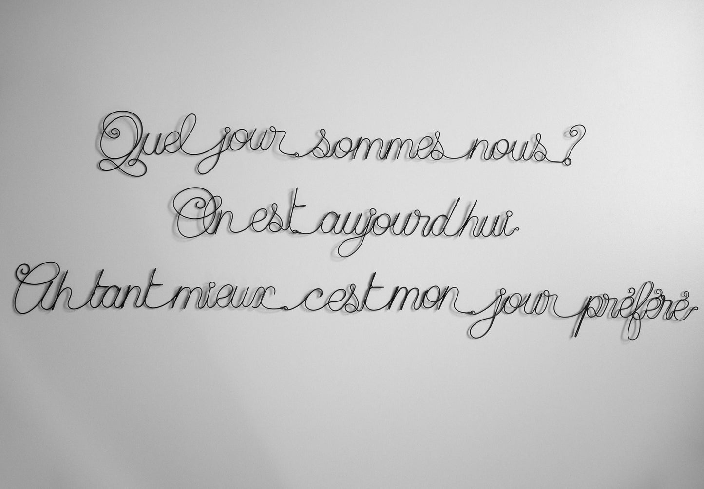 Drahtwandsatz, Drahtwort, Wanddekoration, Zitat, Türschild, Geschenkidee, Gedicht, poetische Dekoration, Aufkleber