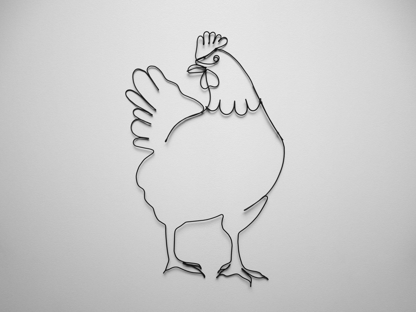 Poule décorative en métal à accrocher décoration murale poule, décoration d'intérieur maison de campagne, poule métallique, basse-cour