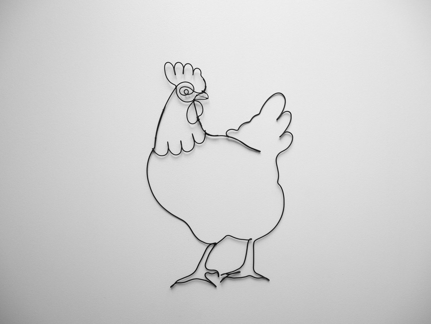 Poule décorative en métal à accrocher, décoration murale poule, décoration d'intérieur maison de campagne, poule métallique, basse-cour