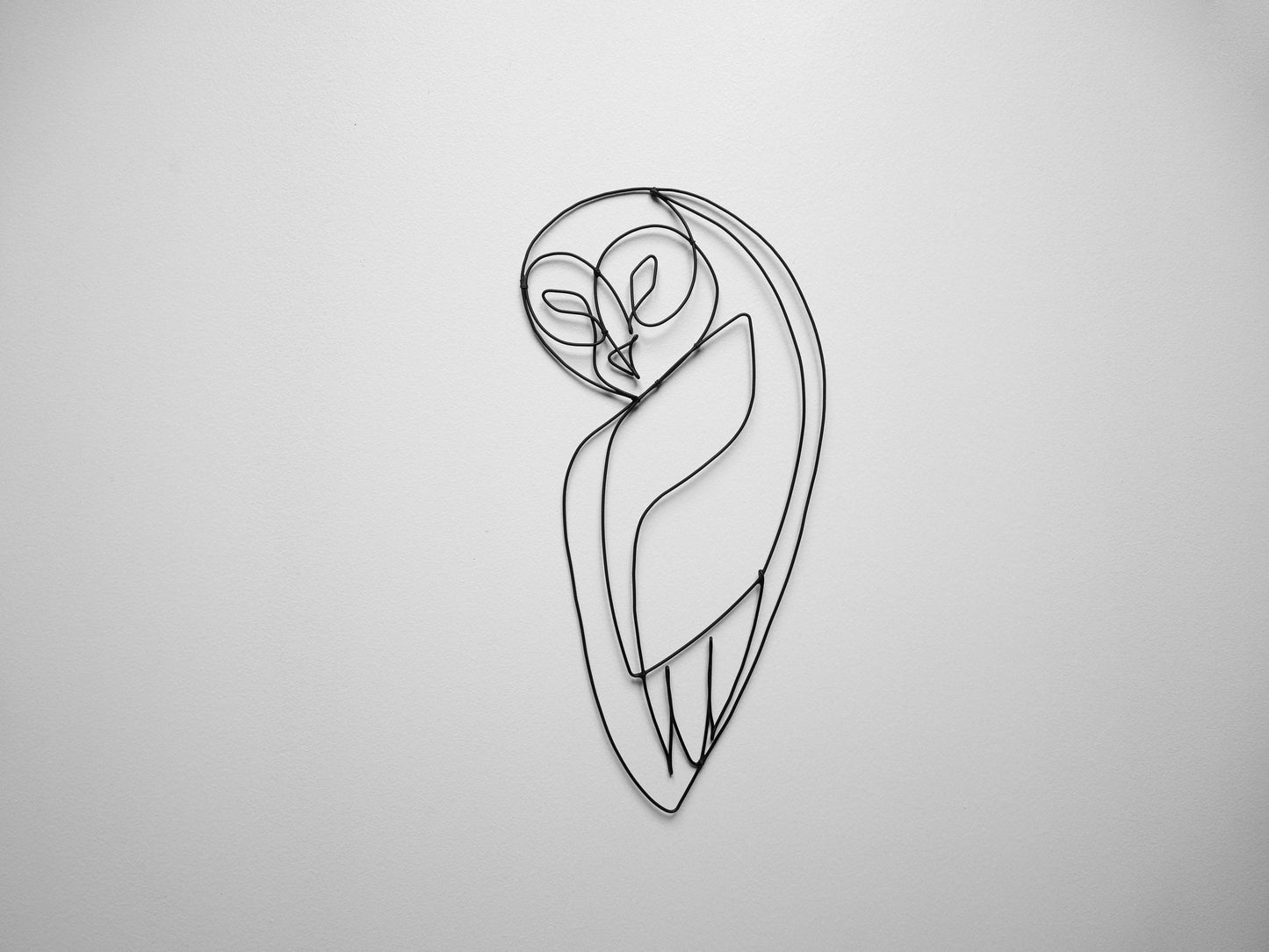 Chouette décorative à accrocher, décoration murale fil de fer recuit, hibou, chouette métal, décoration murale métal, sculpture chouette