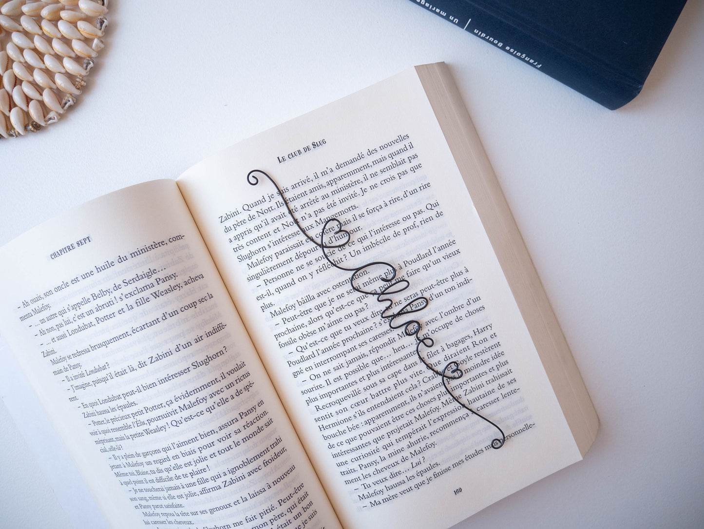 Marque page personnalisé en fil de fer, Prénom ou mot avec cœur, Accessoire de livre unique, Cadeau personnalisable maitresse, Handmade