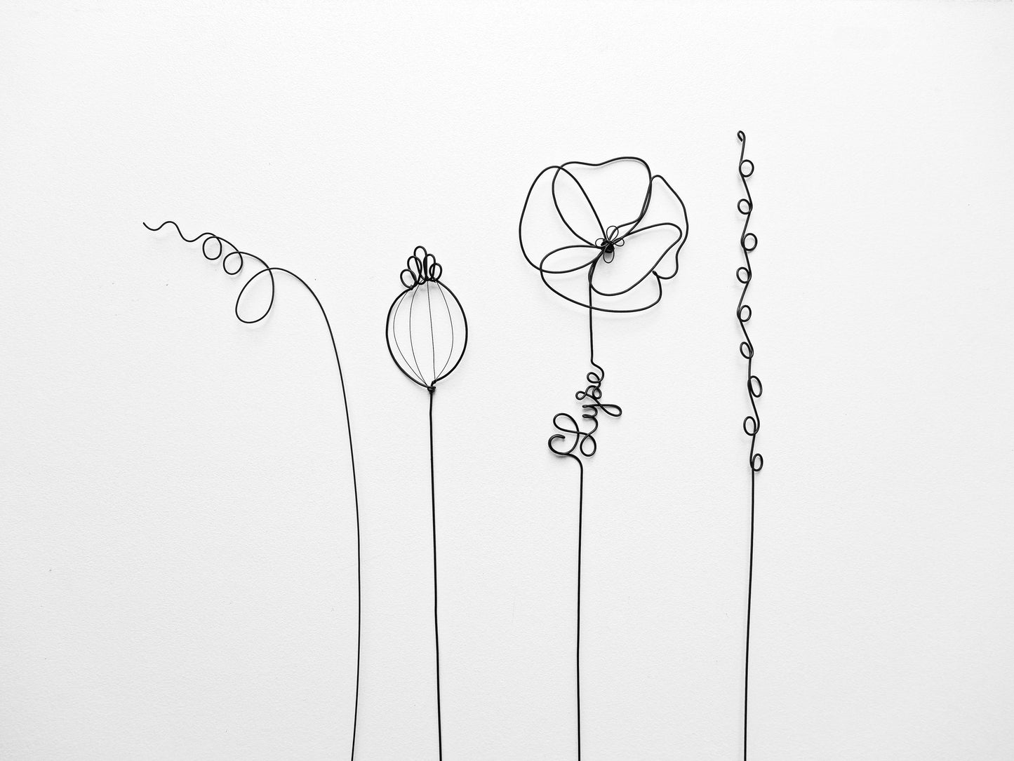 Fleurs en véritable fil de fer, bouquet de fleurs personnalisées, déco de table fil de fer, prénoms personnalisés, garantie à vie, cadeau