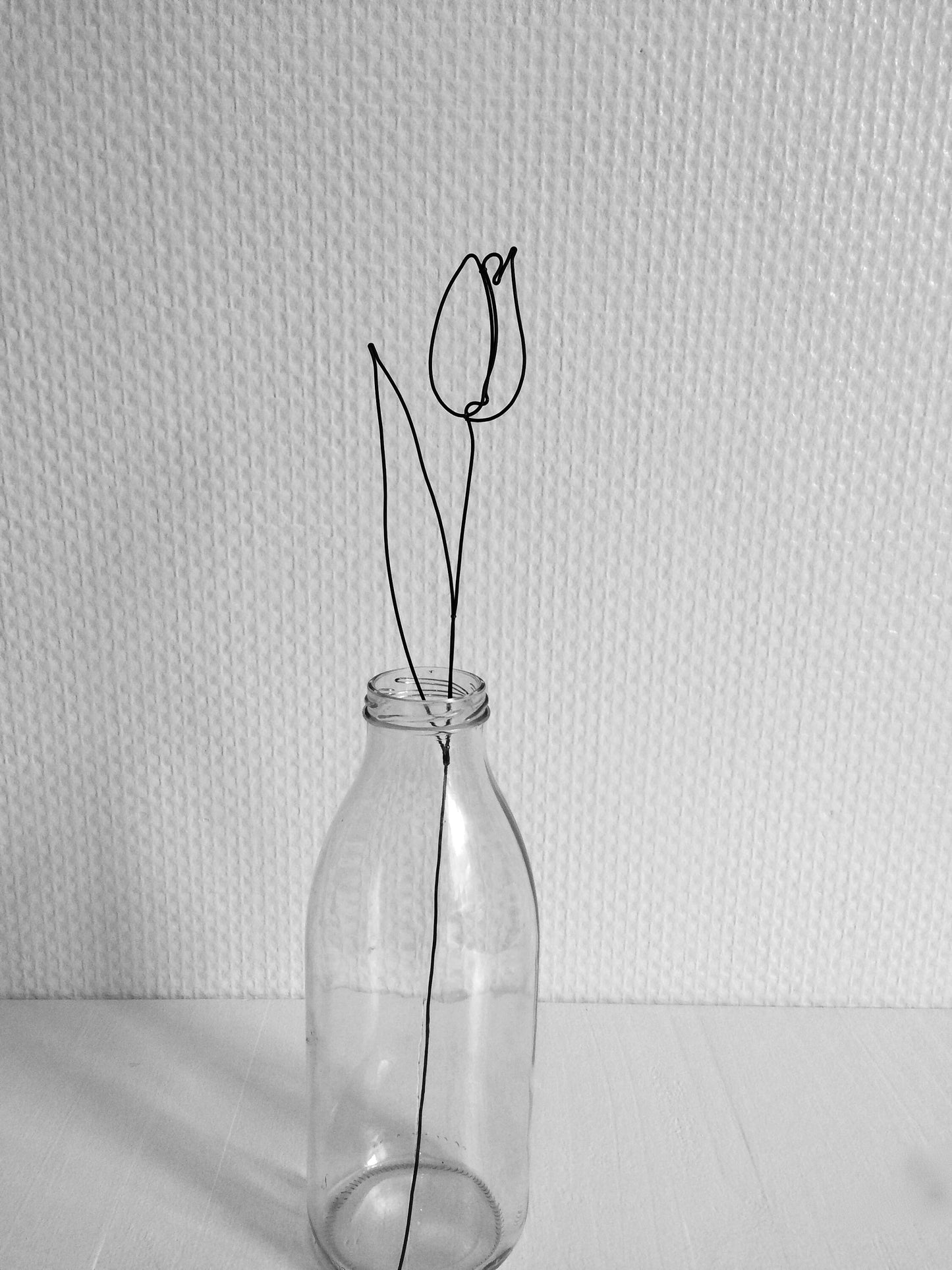 Fleur fil de fer tulipe fleur en fil de fer recuit, décoration murale floral, déco bohème nature, bouquet de fleurs, cadeau maitresse