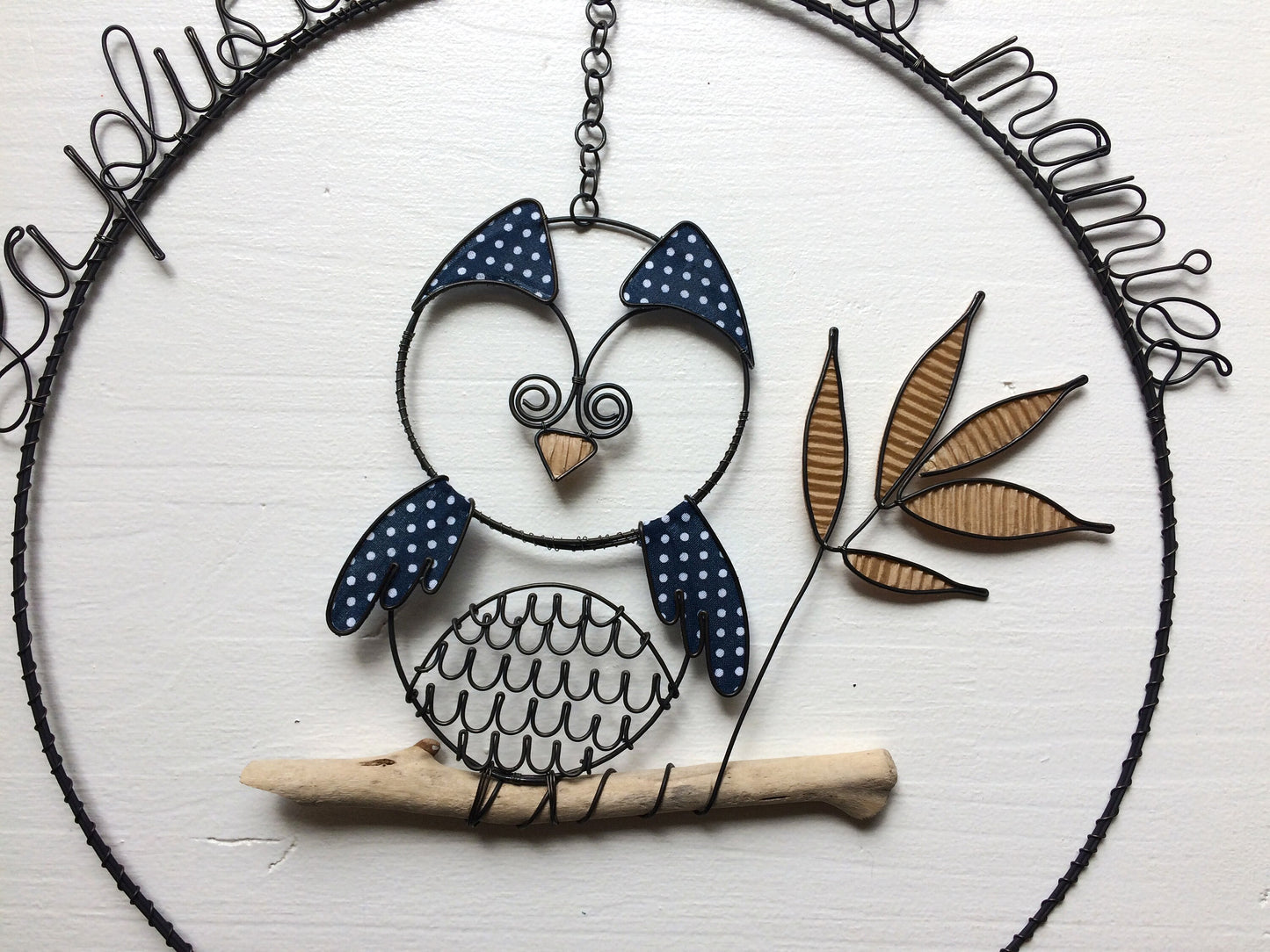 The Coolest Grandma, annealed wire, grandma gift, driftwood, nature decoration, home decoration, wire phrase gift, owl