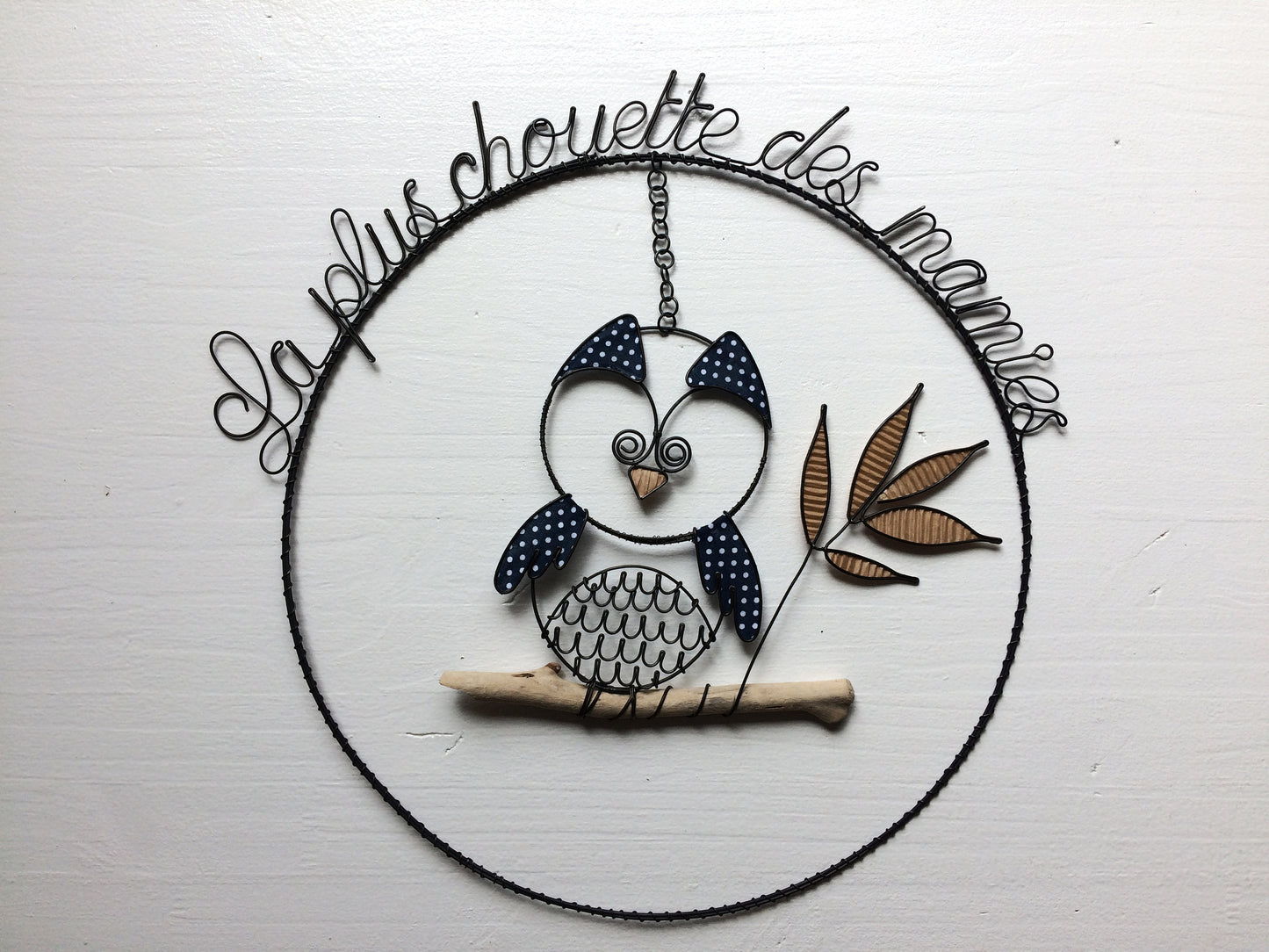 The Coolest Grandma, annealed wire, grandma gift, driftwood, nature decoration, home decoration, wire phrase gift, owl