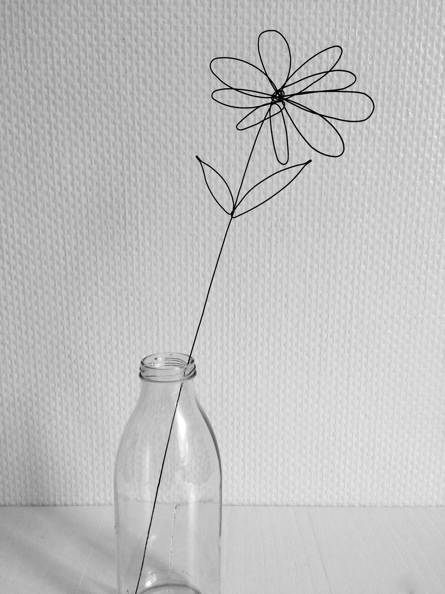 Fleur fil de fer marguerite fleur en fil de fer recuit, décoration murale floral, décoration bohème nature, bouquet de fleurs, cadeau