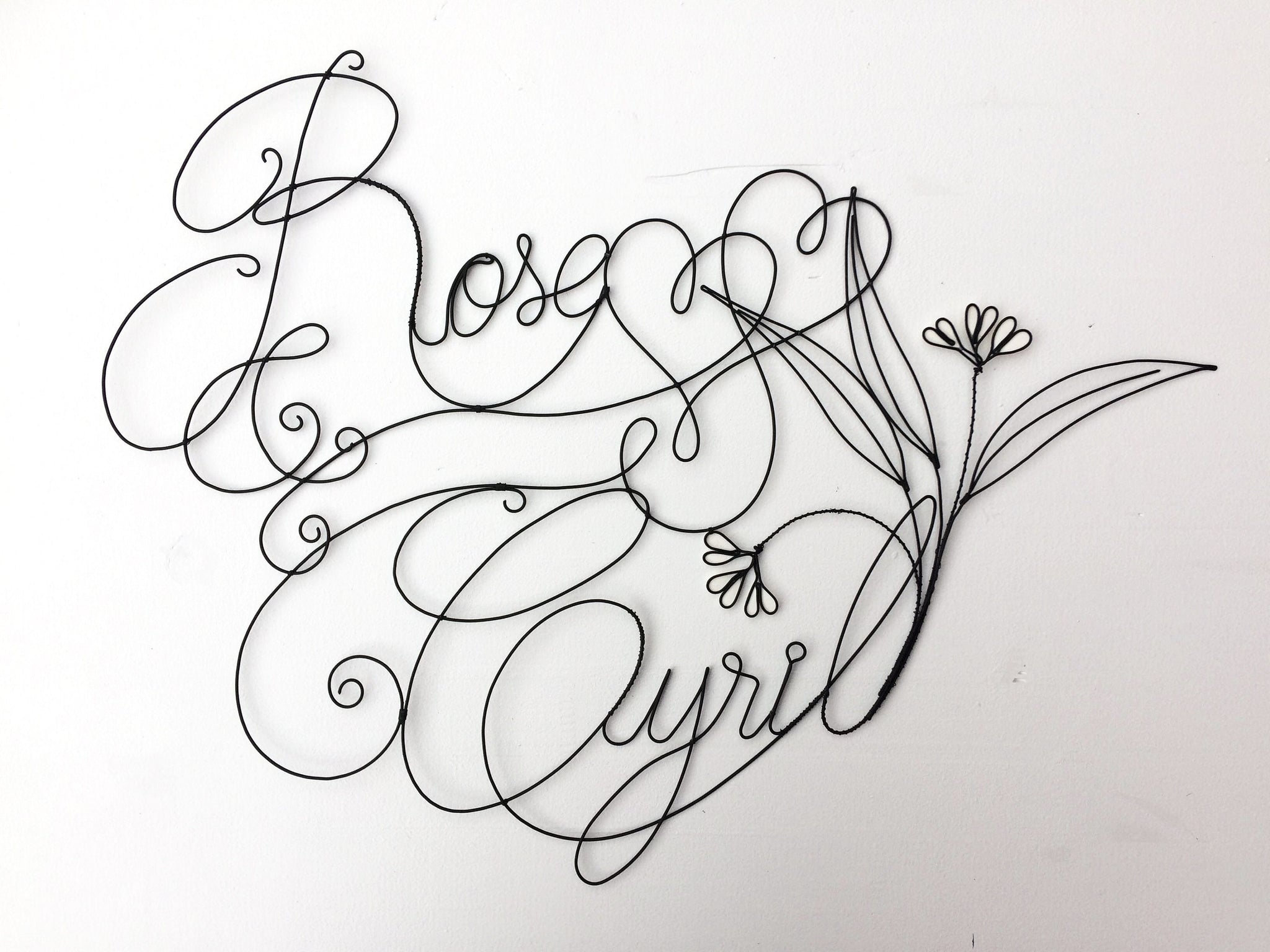 Prénom fil de fer personnalisable, duo prénom couple, prénom jumeaux, décoration murale chambre fil de fer recuit, déco mariage tendance