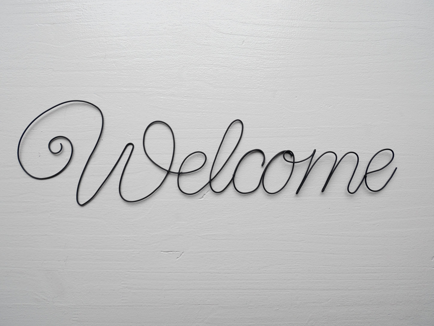 Welcome word in real wire, wire writing, wire sentence, wire quote, wire wall decoration, wire