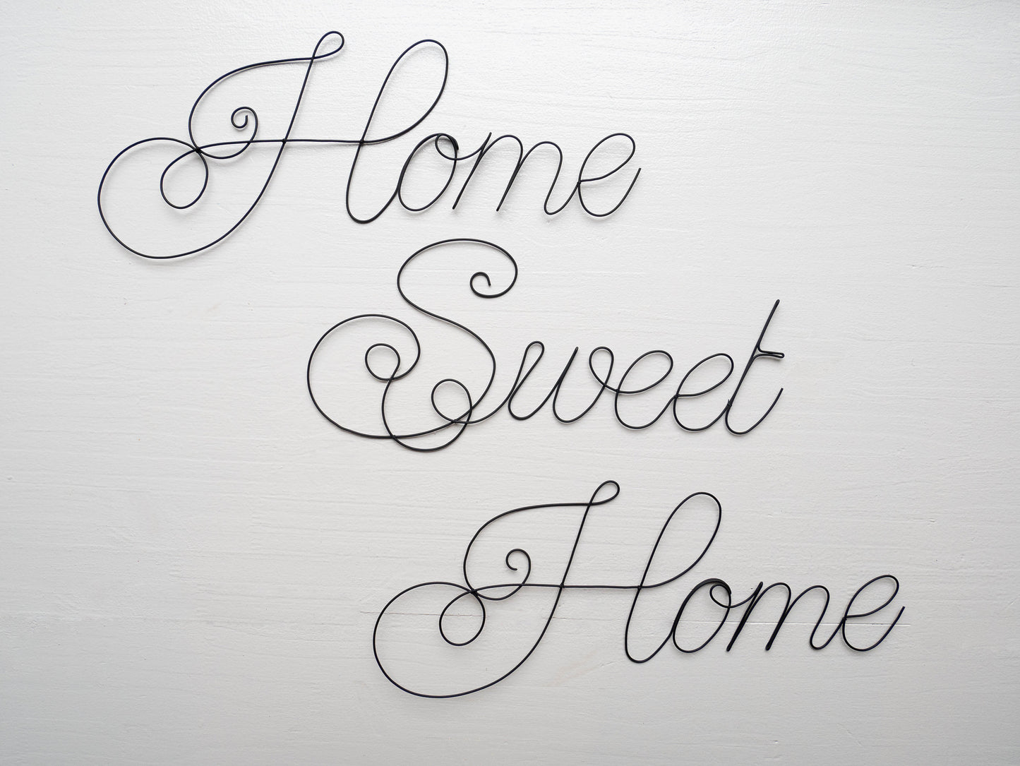 Home Sweet Home, bienvenue, mot fil de fer recuit, phrase mur, écriture, citation, plaque de porte, décoration entrée, décoration murale