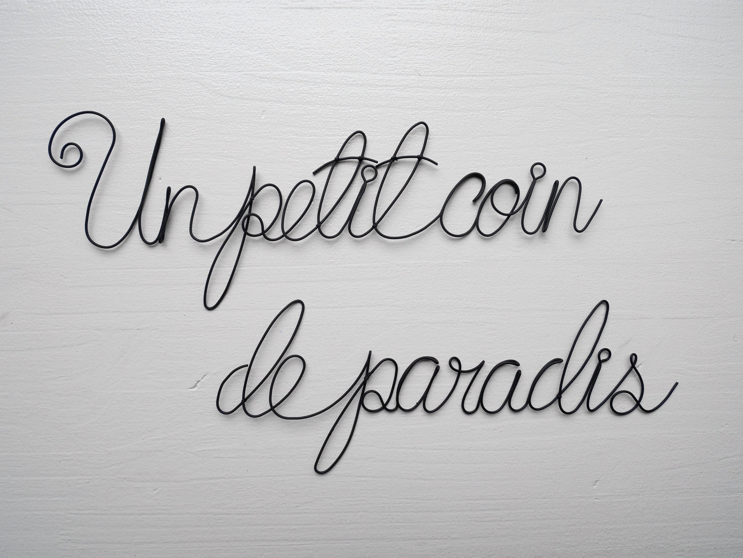 Wire wall quote, a little corner of paradise, message, wire phrase, wire quote, wire wall decoration