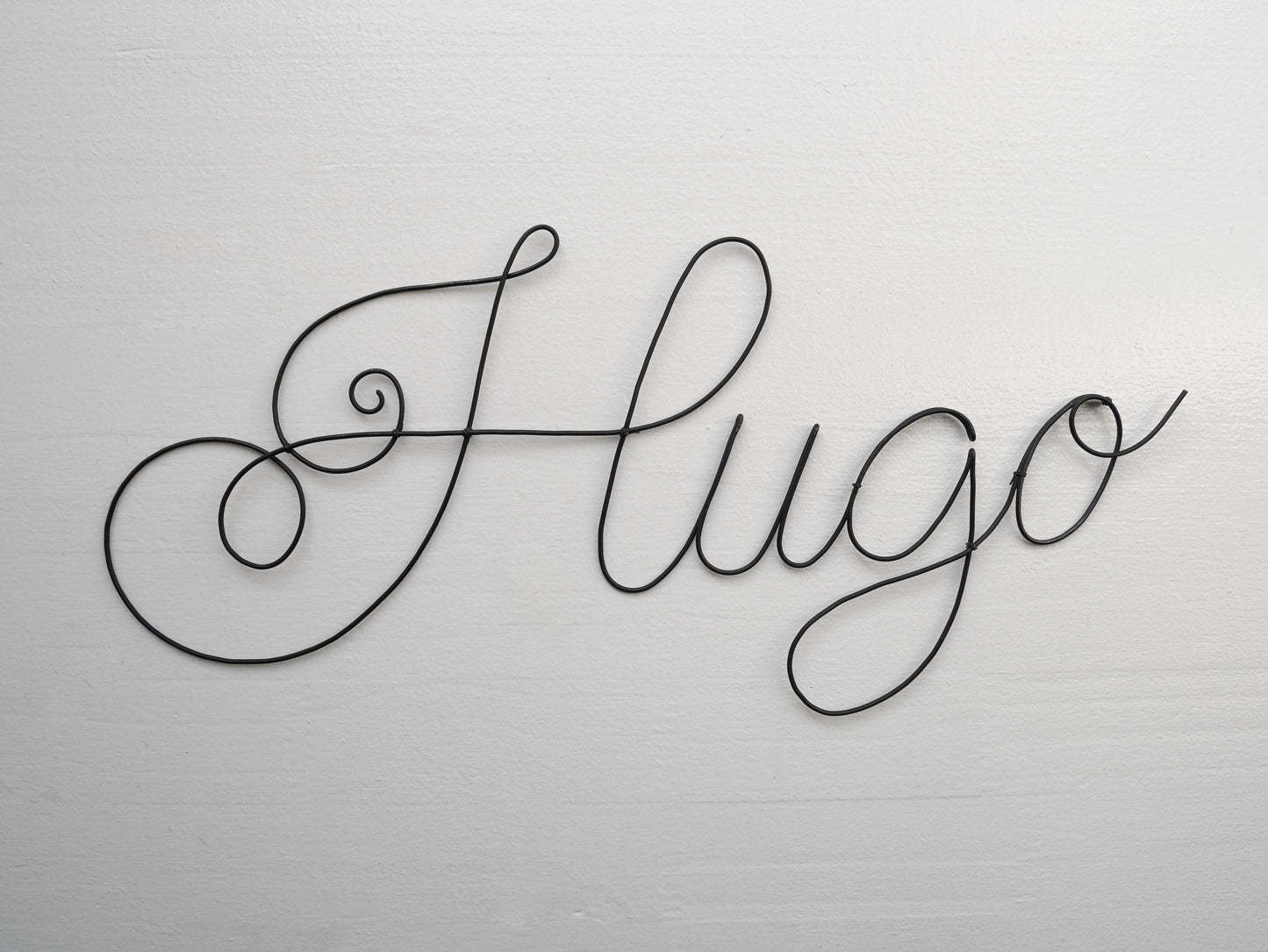 First name annealed wire, customizable first name, Hugo, baby first name, room decoration, first name door plaque, wire wall decoration