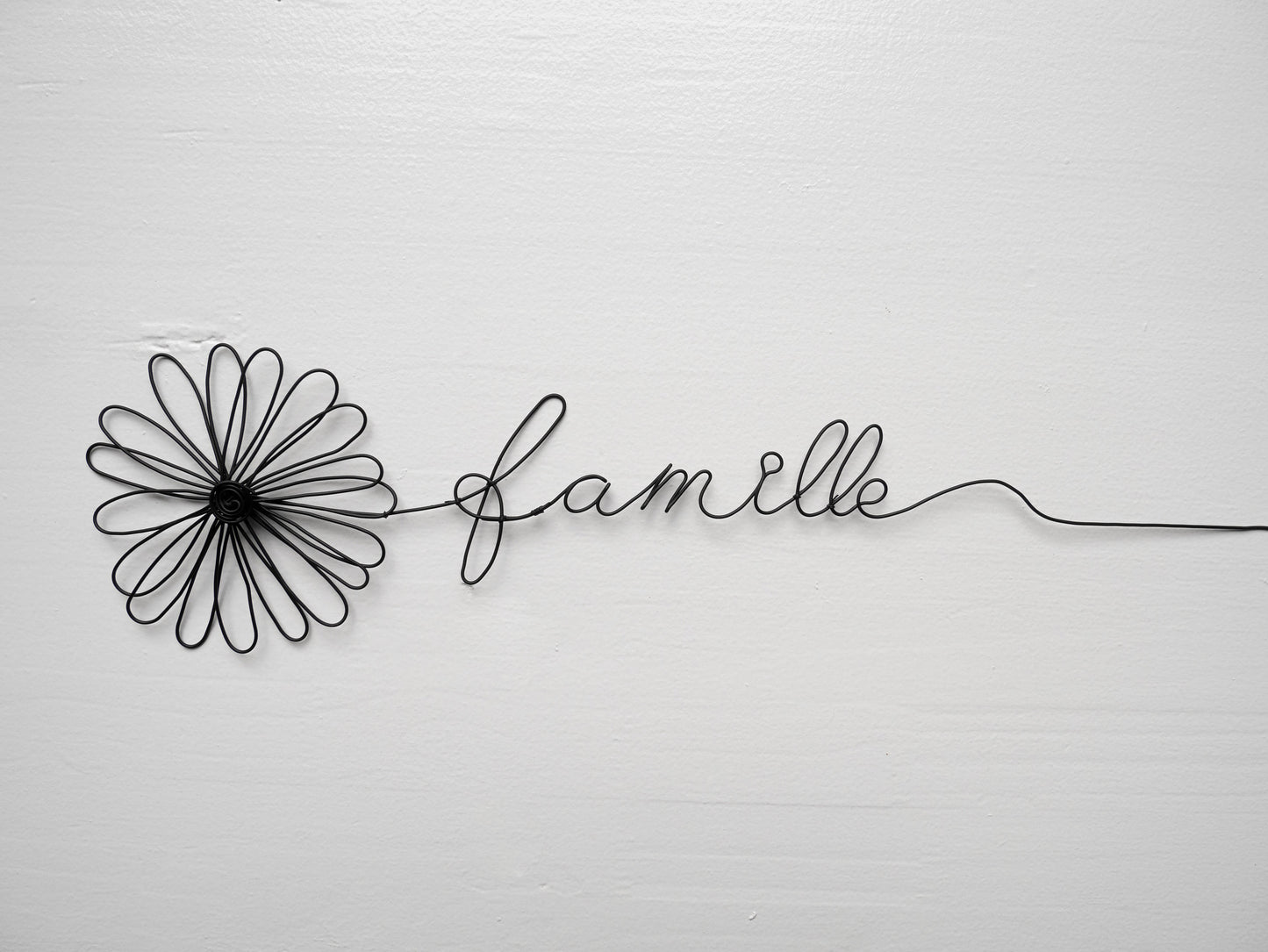 Wire flower first name customizable wire, family word, wire decoration, bouquet of flowers to hang, nature wall decoration