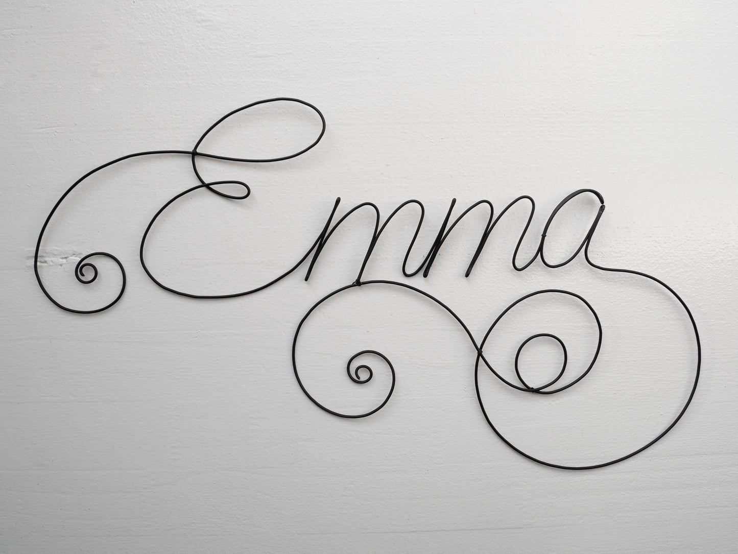 Wire first name, customizable first name, Emma first name, baby child first name, child's bedroom wall decoration, door plaque, gift idea