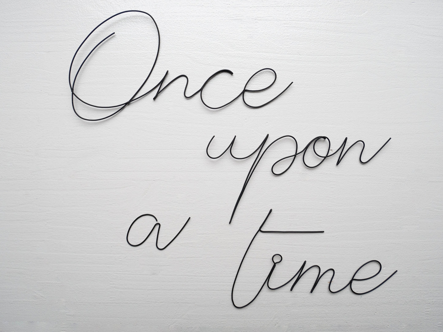 Customizable wire phrase Once upon a time, writing, wire phrase, wire quote, baby room wall decoration