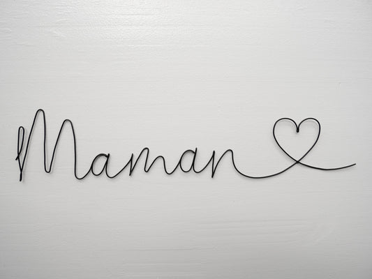 Customizable wire first name, Mom, Happy Mom's Day, wall decoration, birthday, door plaque, gift idea, Mother's Day