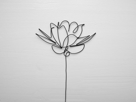 Peony wire flower annealed wire flower, floral wall decoration, bohemian nature decoration, bouquet of flowers, gift