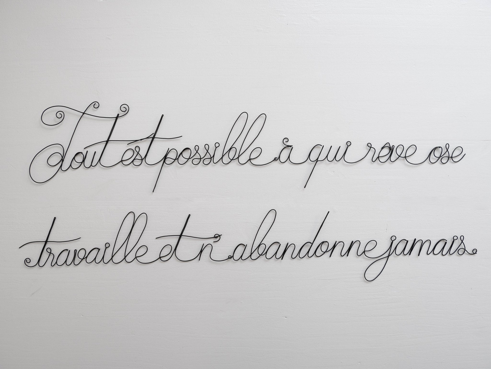 Zitat aus echtem geglühtem Draht, Zitat aus Draht, Wanddekoration für zu Hause, Inneneinrichtung, Botschaft aus geglühtem Draht, Gedicht