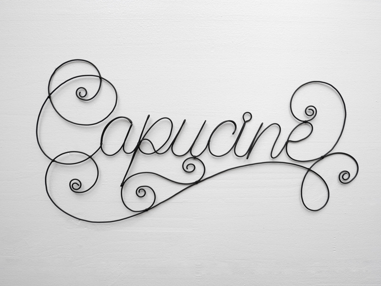 Wire first name, customizable first name, Capucine, bedroom wall decoration, door plaque, birth gift, baptism gift