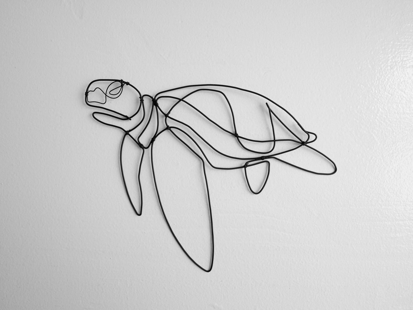 Tortue en fil de fer recuit, silhouette tortue, décoration murale chambre, déco nature, déco forêt, citation fil de fer, déco mer, animaux