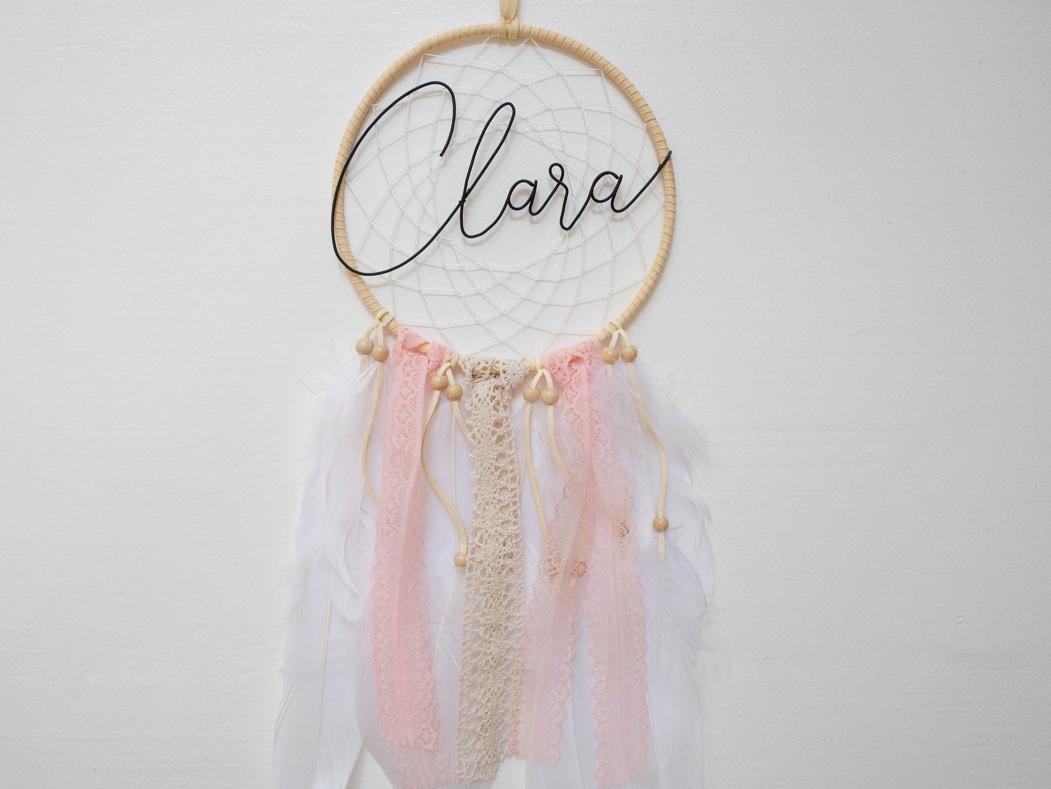 Anpassbarer Traumfänger mit Vornamen aus geglühtem Draht, Raumdekoration, einzigartiges und originelles Geburtsgeschenk, Geburtstagsgeschenk