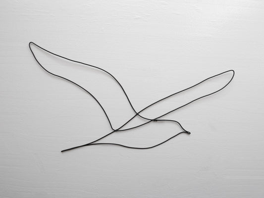 Wire bird, wire seagull, nature wall decoration, bird silhouette, metal seagull, metal bird