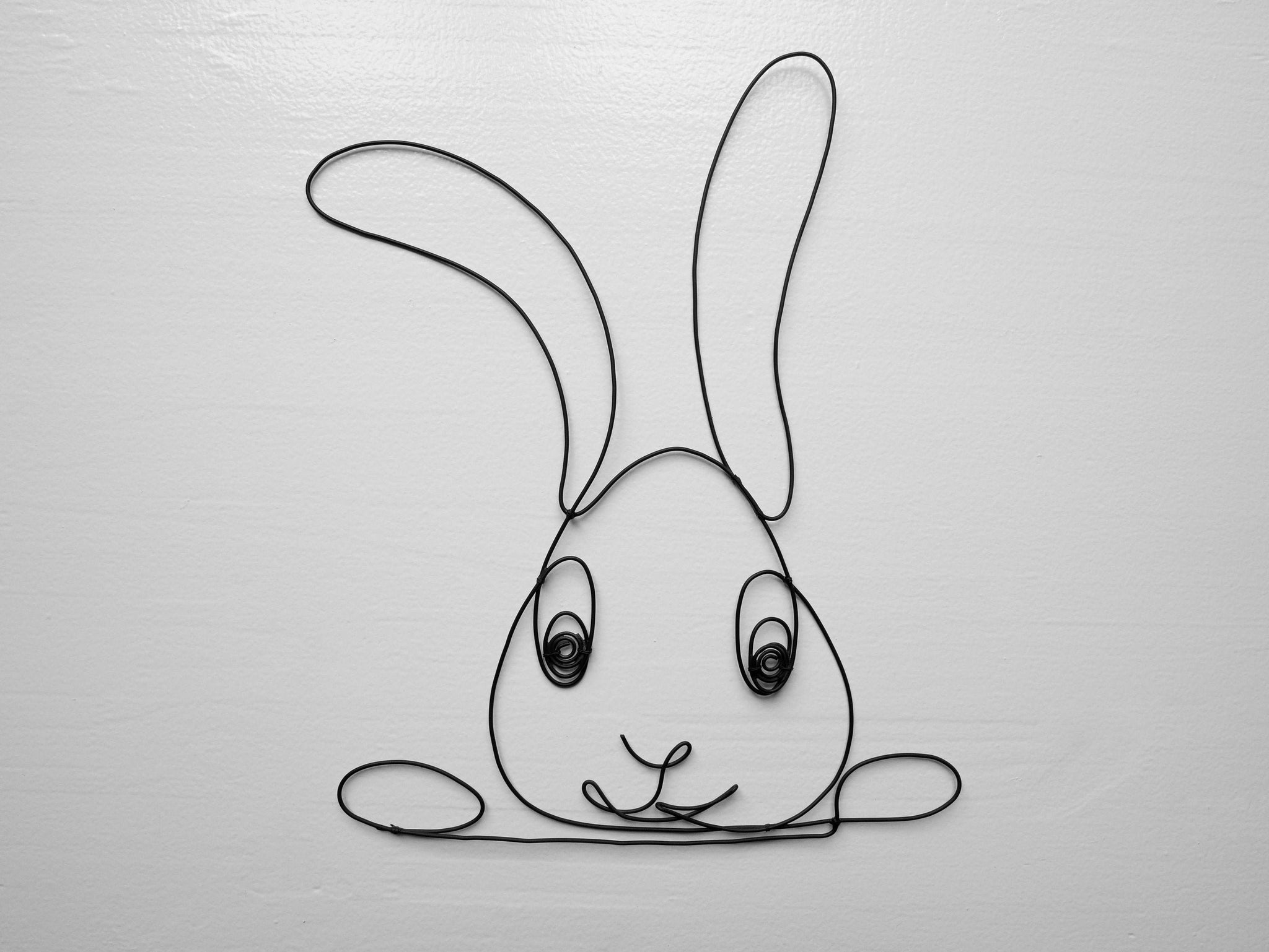 Lapin en fil de fer recuit, sculpture silhouette lapin, décoration murale chambre, nature, thème forêt, citation fil de fer, chambre bébé