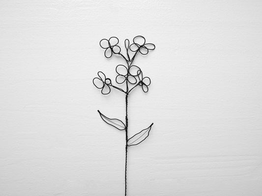 Wire flower rapeseed flower flower in annealed wire, floral wall decoration, bohemian nature decoration, bouquet of flowers, gift