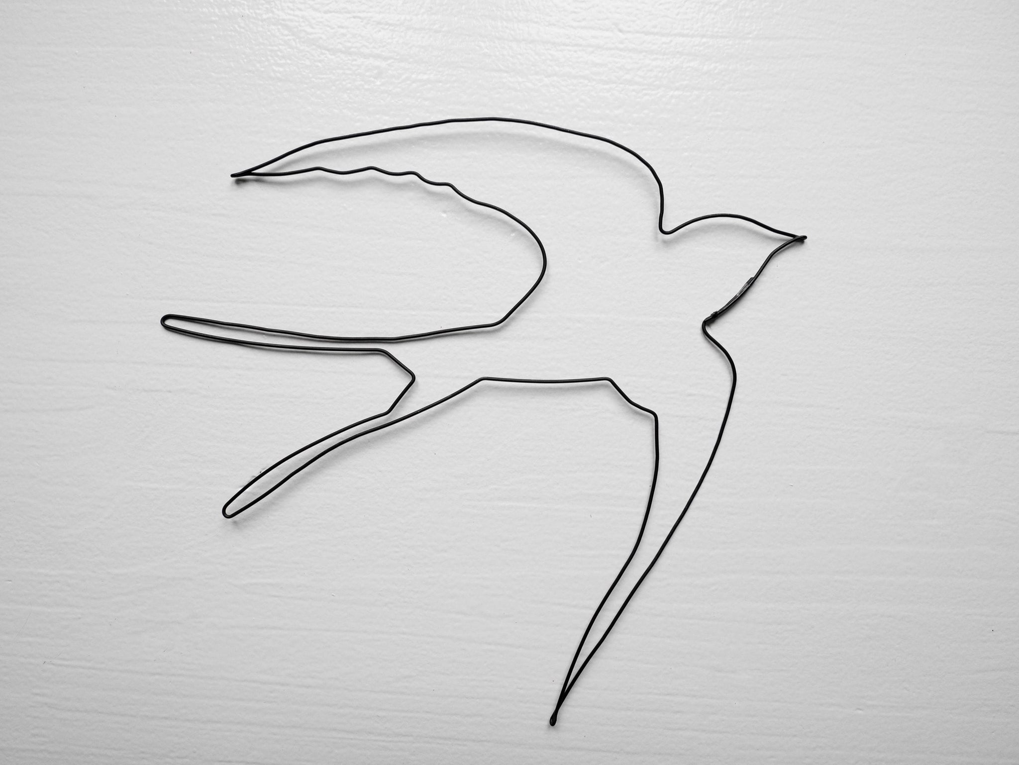 Oiseau fil de fer, hirondelle en fil de fer, décoration murale fil de fer, décoration d'intérieur, oiseau métal,hirondelle murale, sculpture