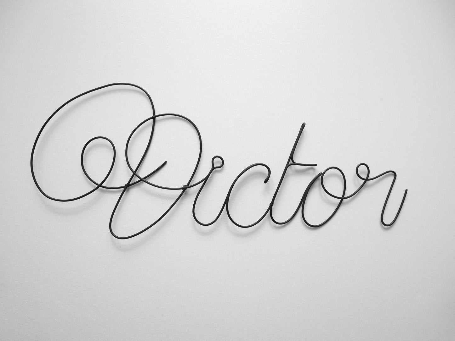 Wire first name, customizable first name, Victor, annealed wire first name, door plaque, wall decoration, baby room decoration, gift