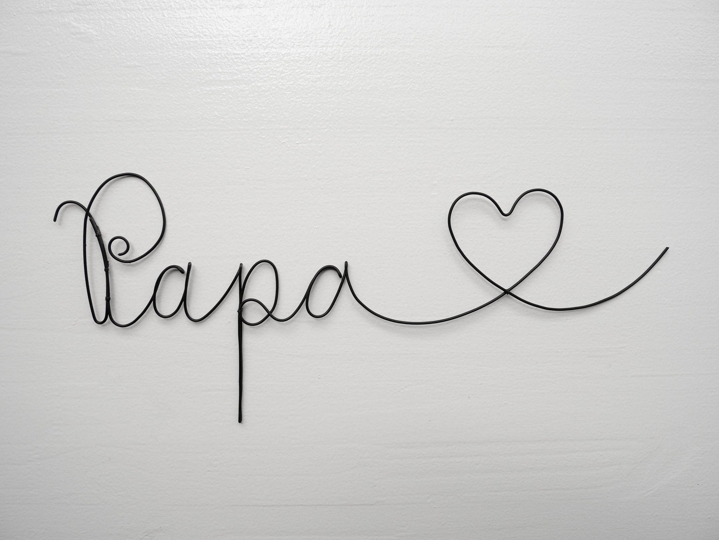 Customizable wire first name, Emma with heart, child first name, child's bedroom wall decoration, birth gift