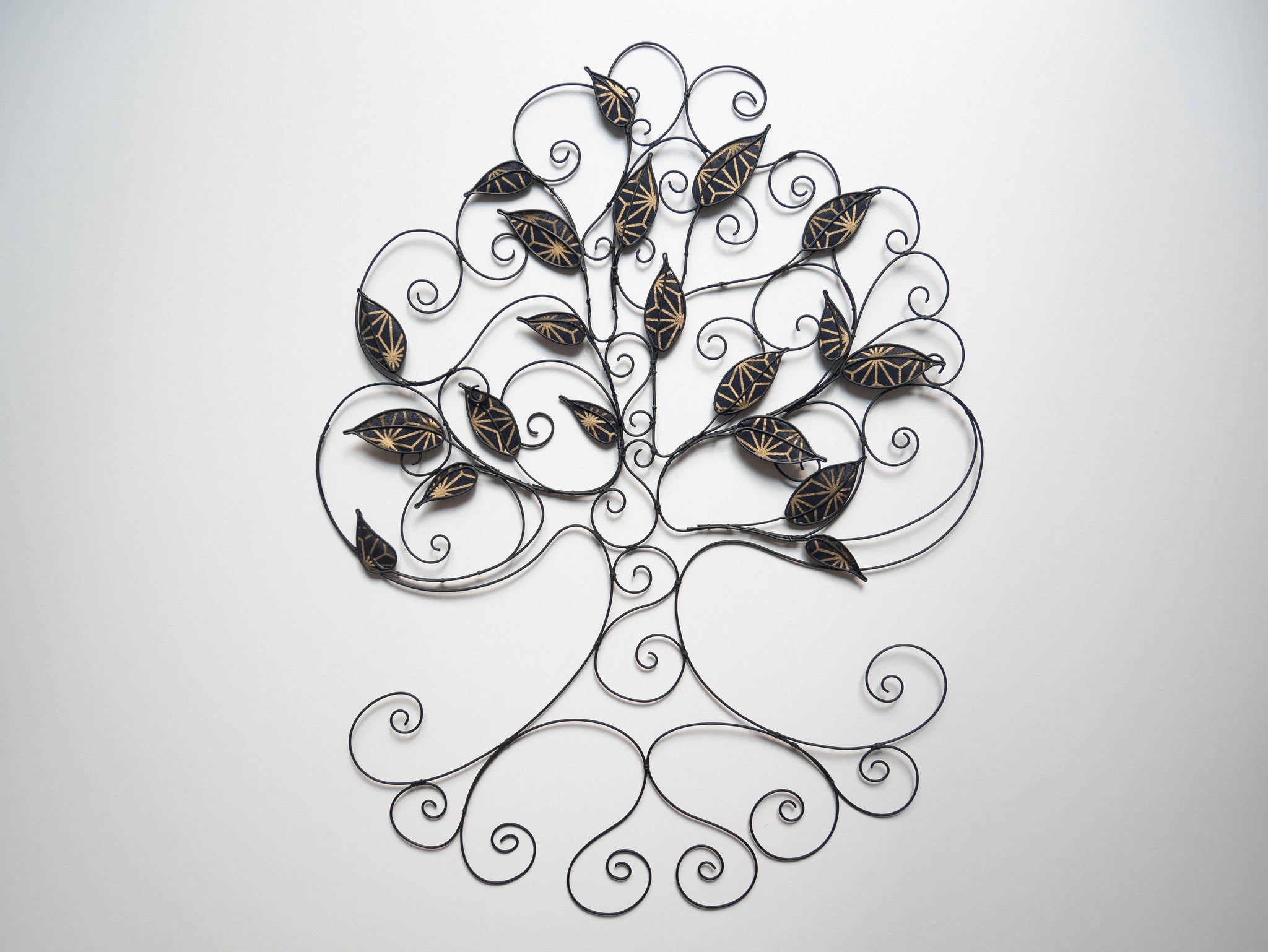 Arbre de vie métal mural en fil de fer recuit, décor de mur en métal, décoration murale, phrase fil de fer, art mural, sculpture, wire