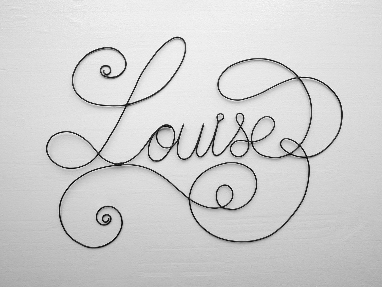 Wire first name, customizable first name, Louise, child's room wall decoration, door plaque, birth gift, annealed wire