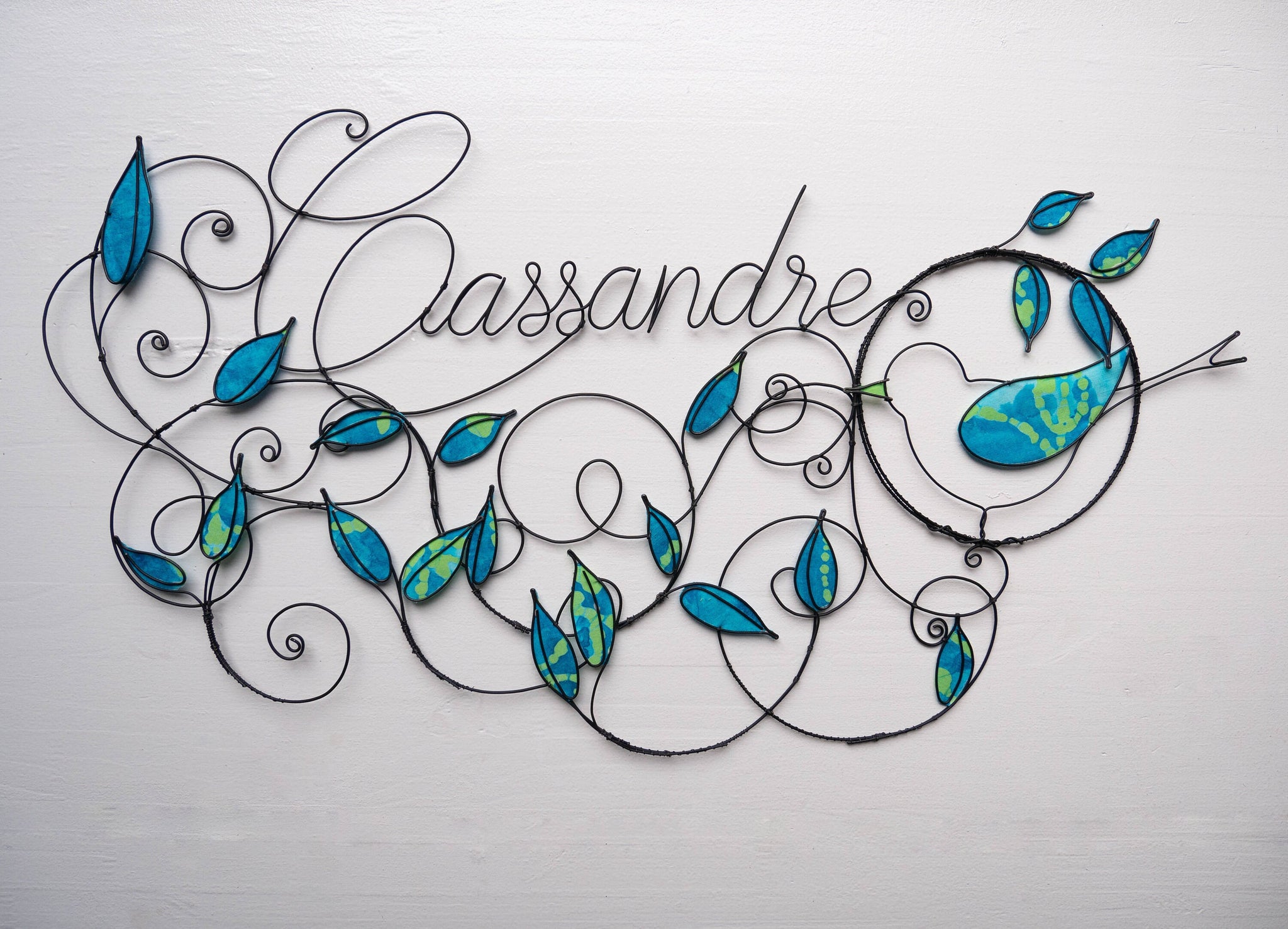 Prénom fil de fer personnalisable, prénom esprit féérique, prénom bébé nature, plaque de porte prénom, idée cadeau naissance personnalisable