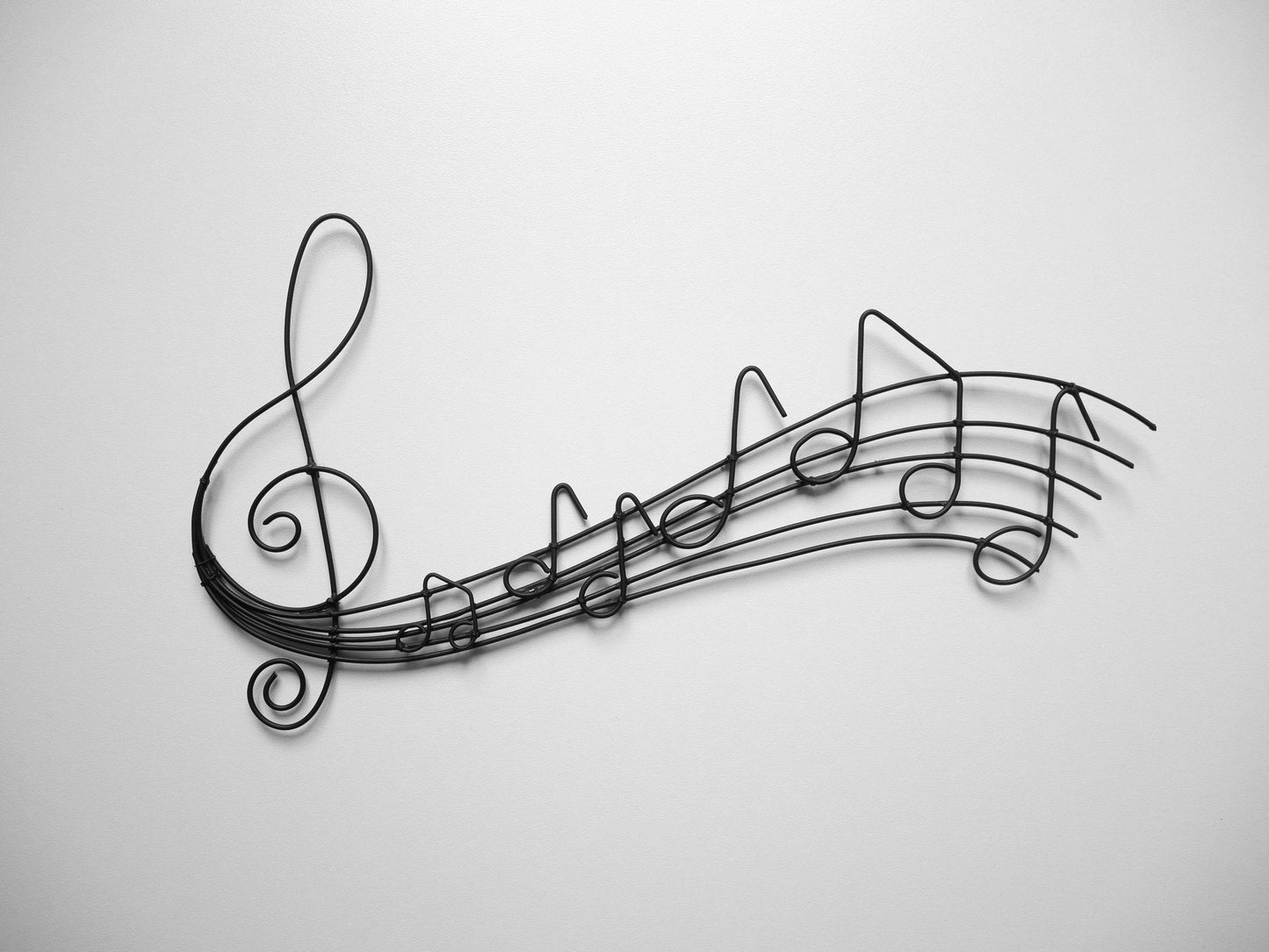 Wire musical notes, decorative music score, wall art, metal music wall decoration, wire quote,