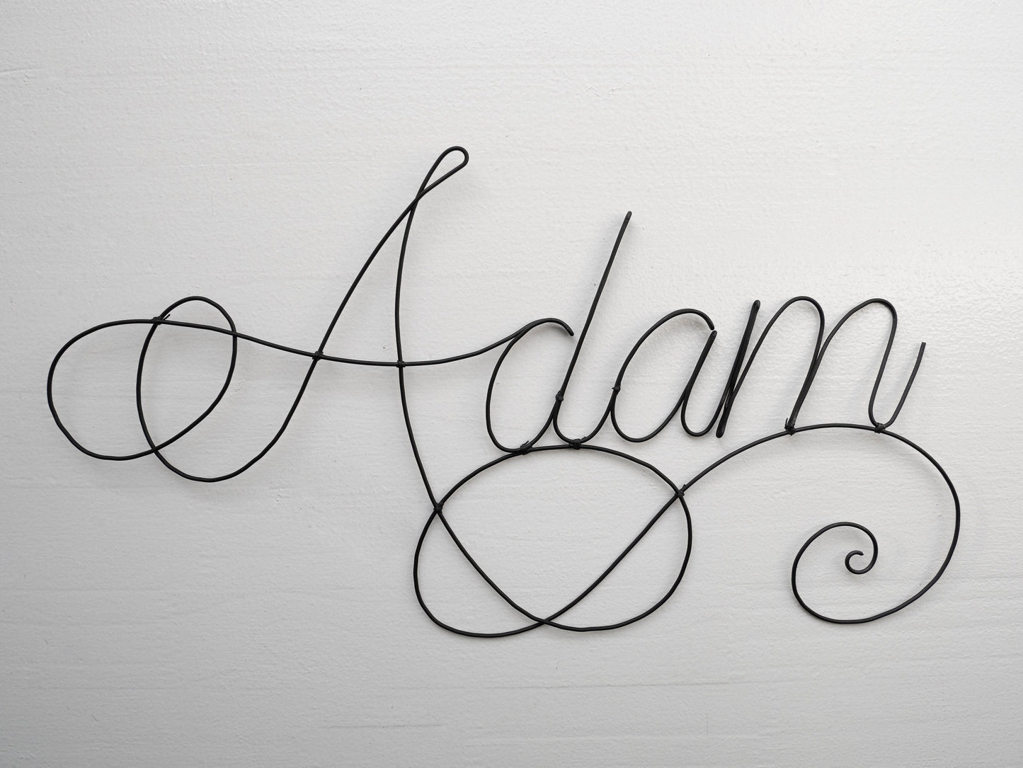 Customizable wire first name, Adam, customizable child's room wall decoration, first name door plaque, birth gift idea