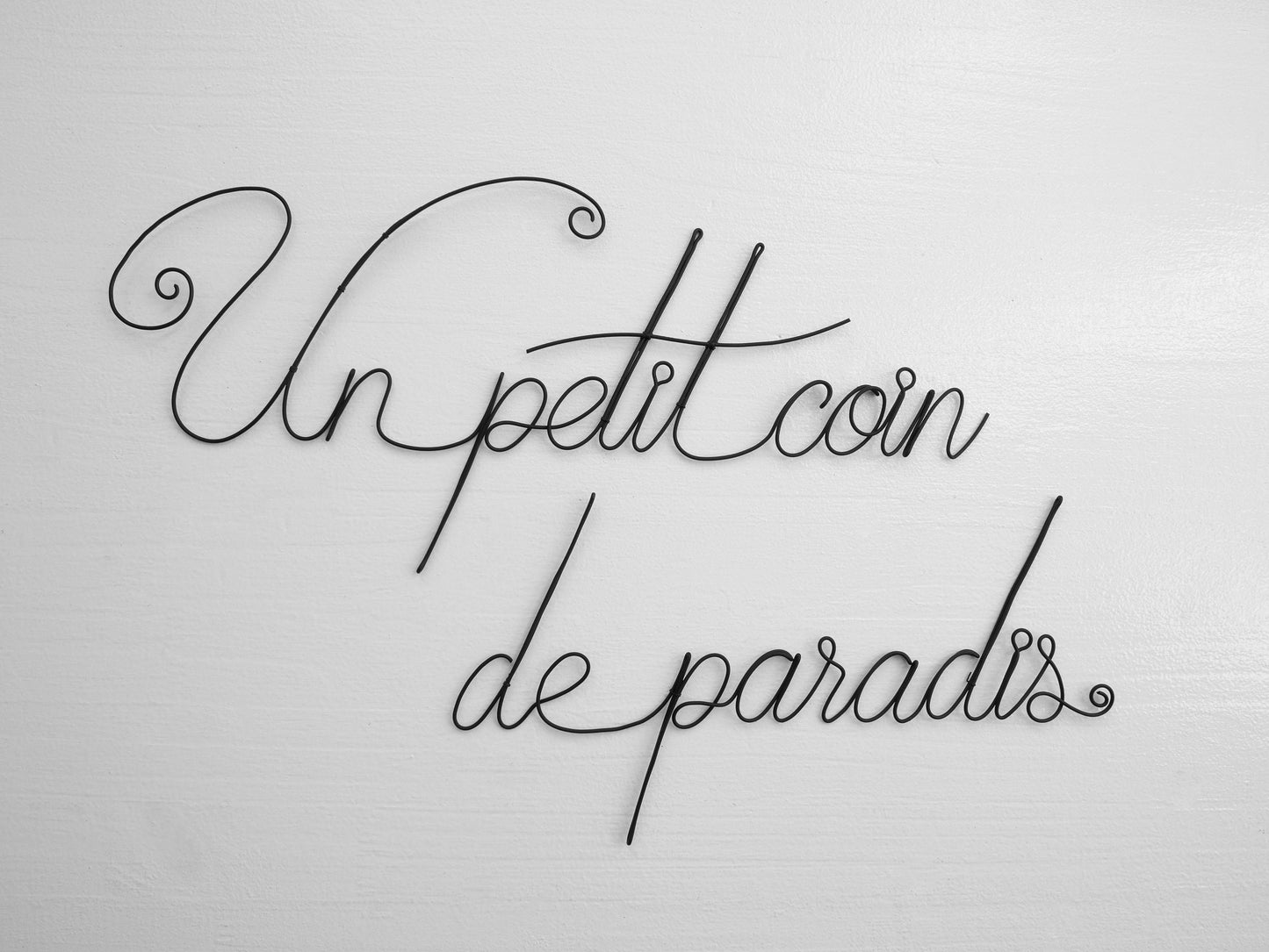 Wire wall phrase, a little corner of paradise, message, wire phrase, wire quote, wire wall decoration