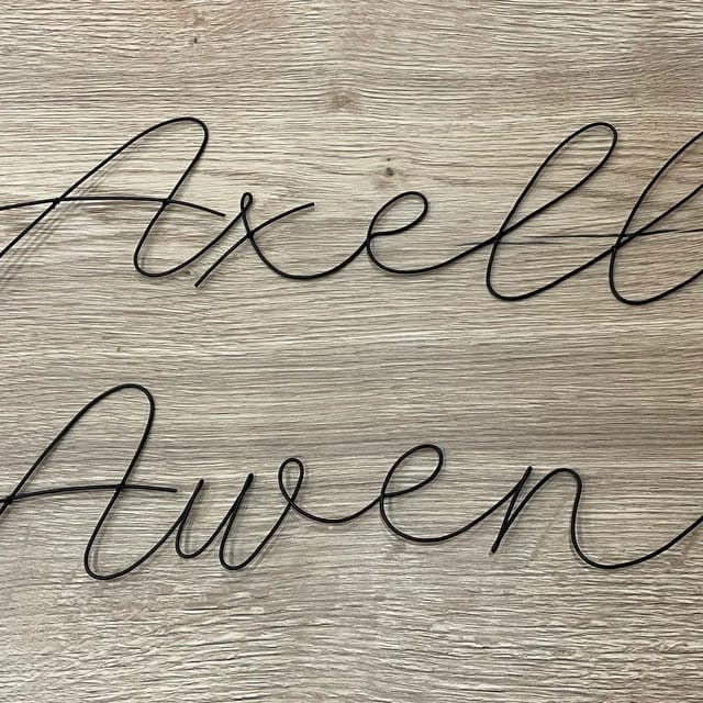 Customizable wire first name, modern style wire first name, child first name, child's bedroom wall decoration, metal door plaque